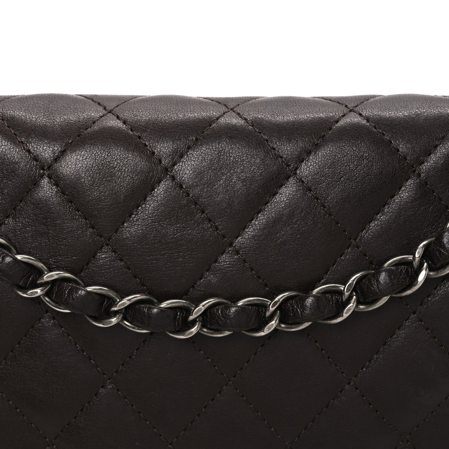 Lambskin Quilted Medium Hybrid Reissue Flap Brown