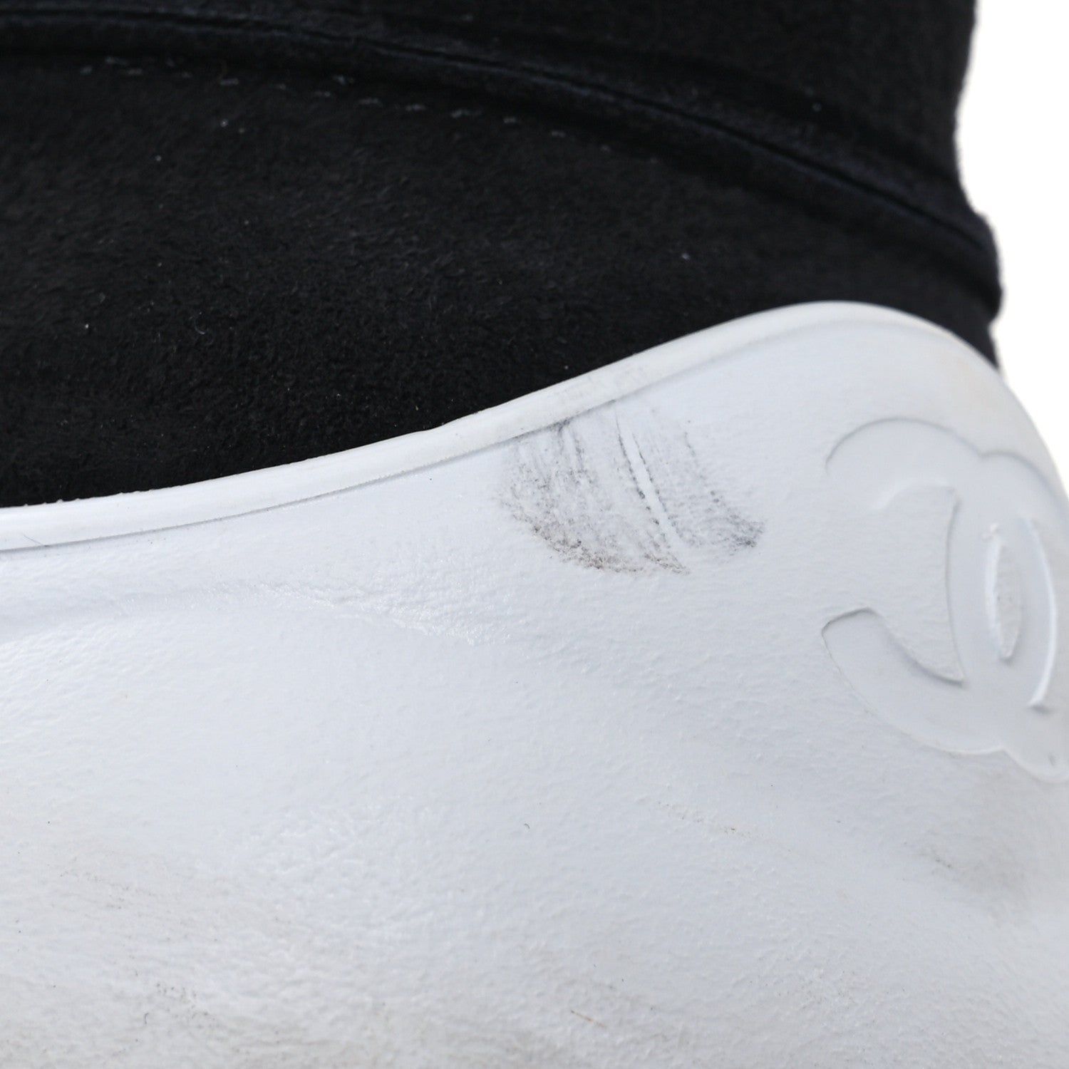 Chanel Suede Goatskin CC Sneakers 39 Black 10 of 15