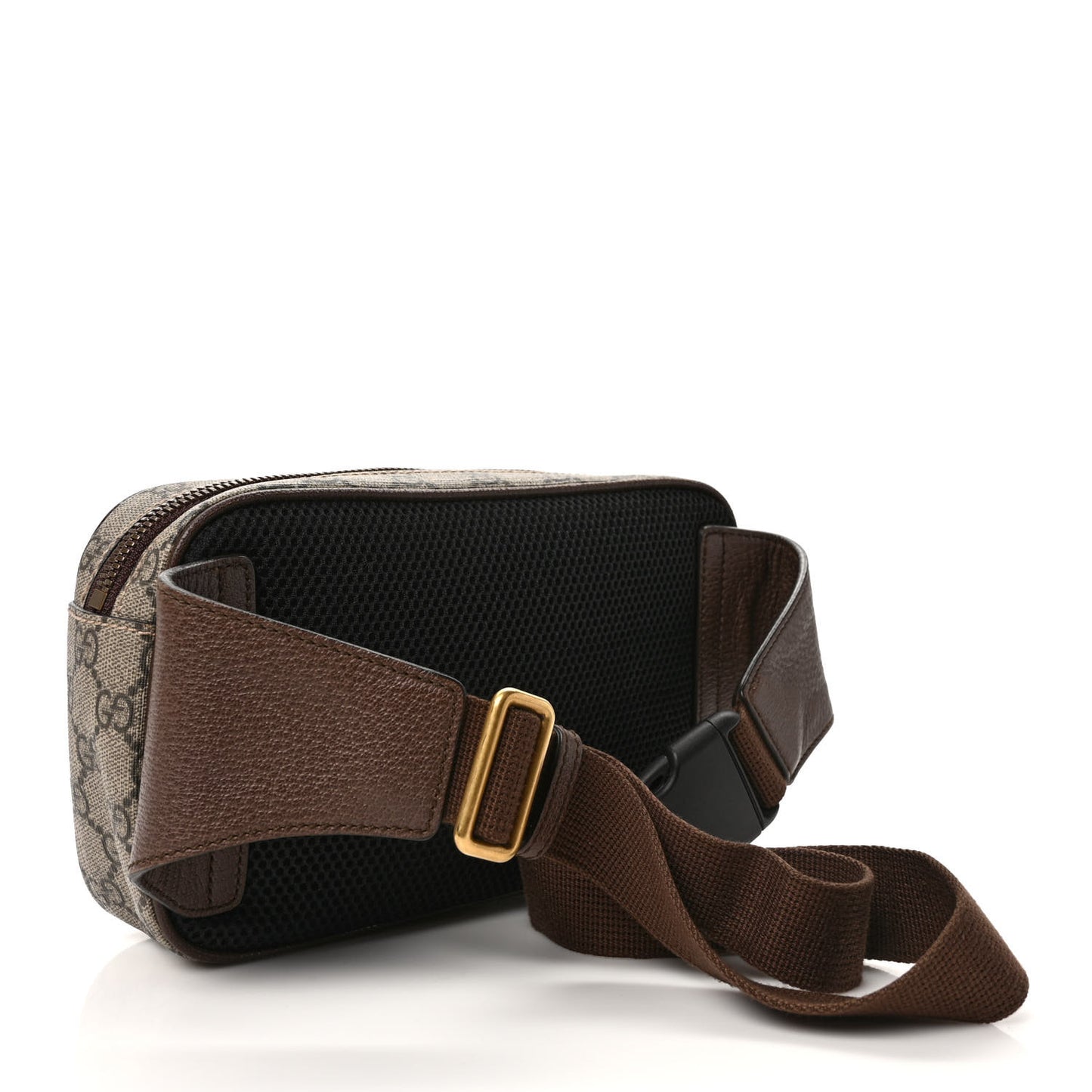 Soft GG Supreme Monogram Medium Ophidia Belt Bag Dark Brown