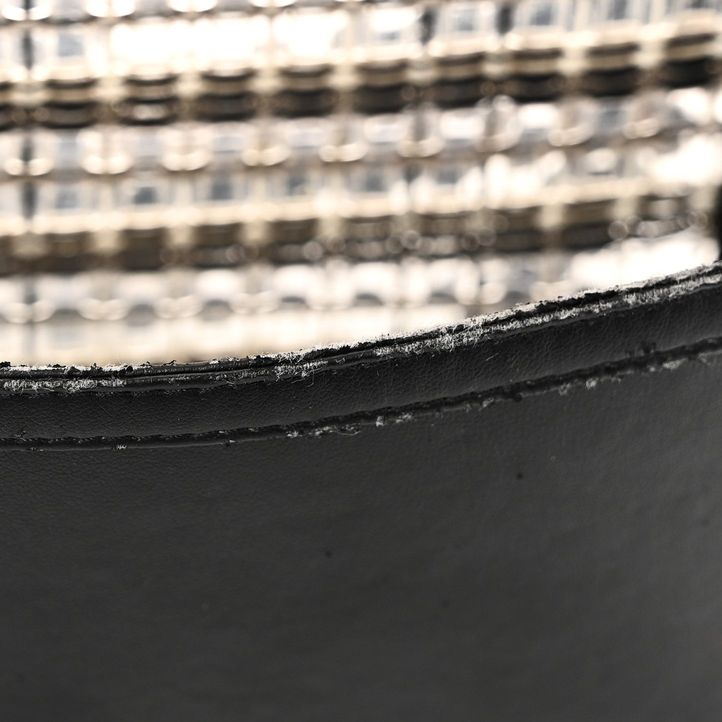 PVC Thread Woven Medium Boy Flap Black