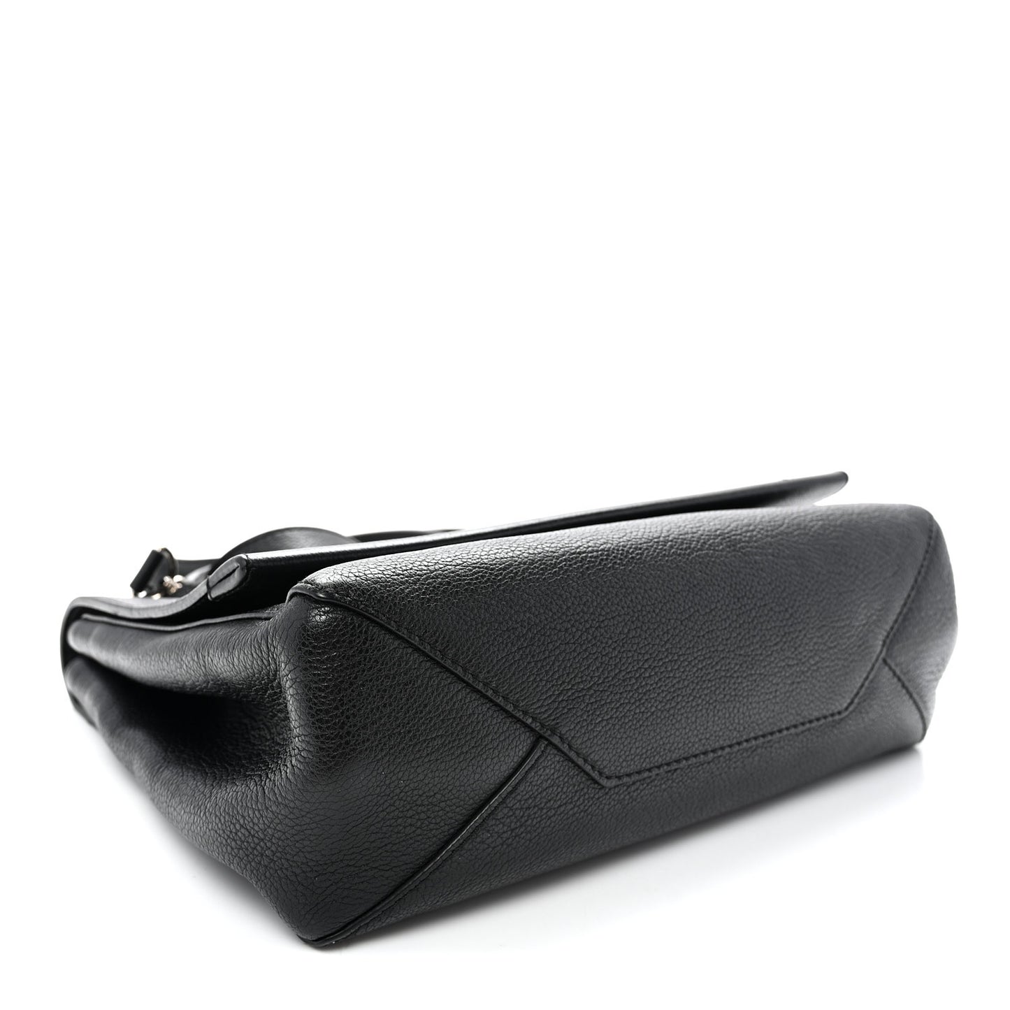 Soft Calfskin Lockme II Top Handle Black