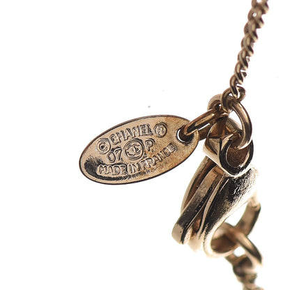 Chanel Resin CC Camellia Flower Necklace Gold 4 of 7