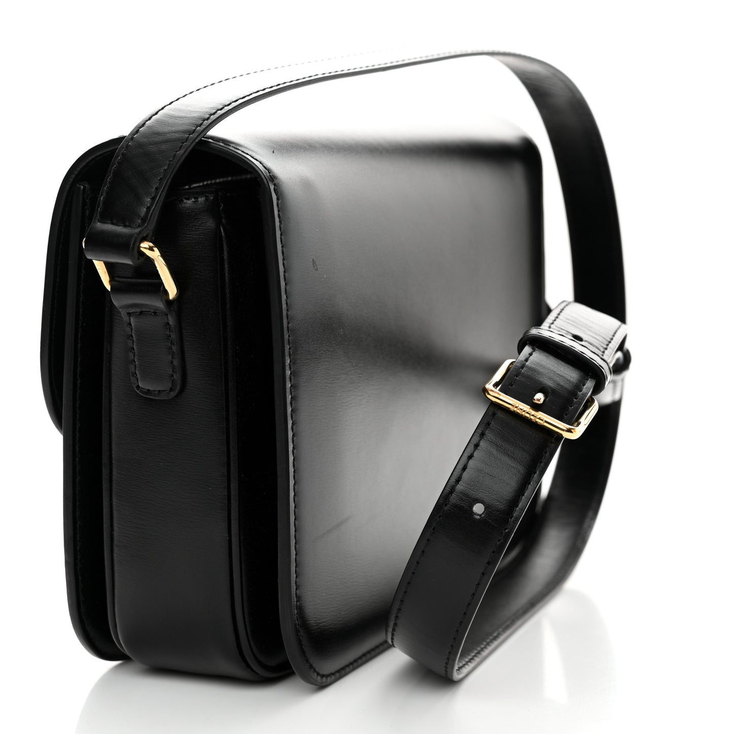 Shiny Calfskin Medium Triomphe Black