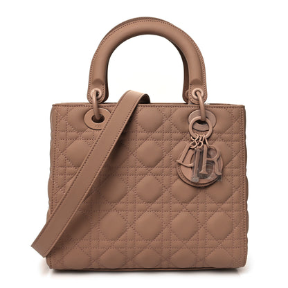 Christian Dior Ultra Matte Calfskin Cannage Medium Lady Dior Beige 1 of 10