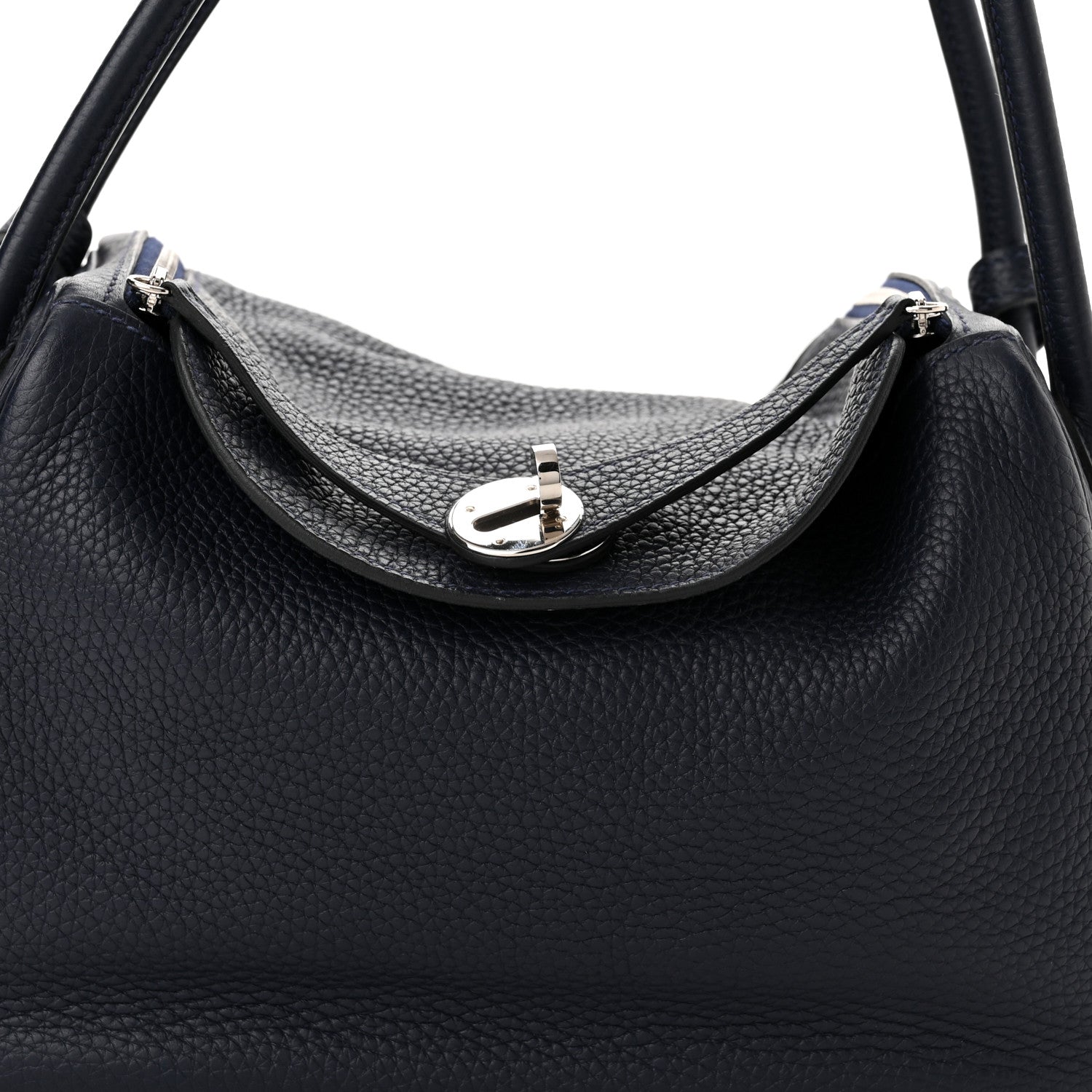 Hermes Taurillon Clemence Lindy 26 Bleu Nuit 7 of 9