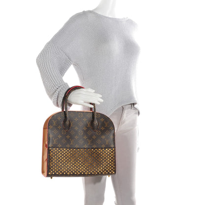 Louis Vuitton Monogram Calf Hair Spikes Iconoclasts Christian Louboutin Tote Red 2 of 7