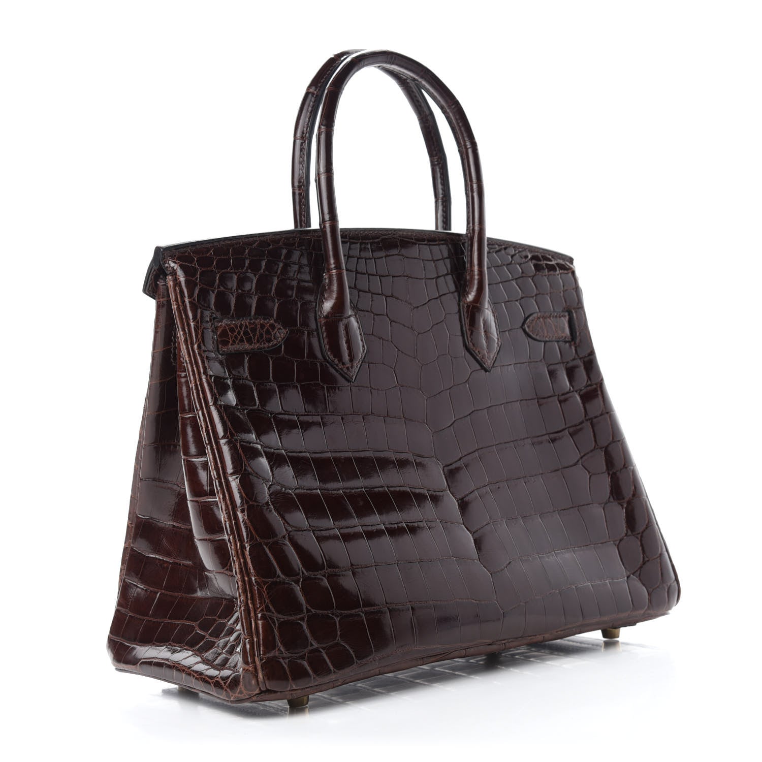 Hermes Shiny Niloticus Crocodile Birkin 30 Havane 3 of 12