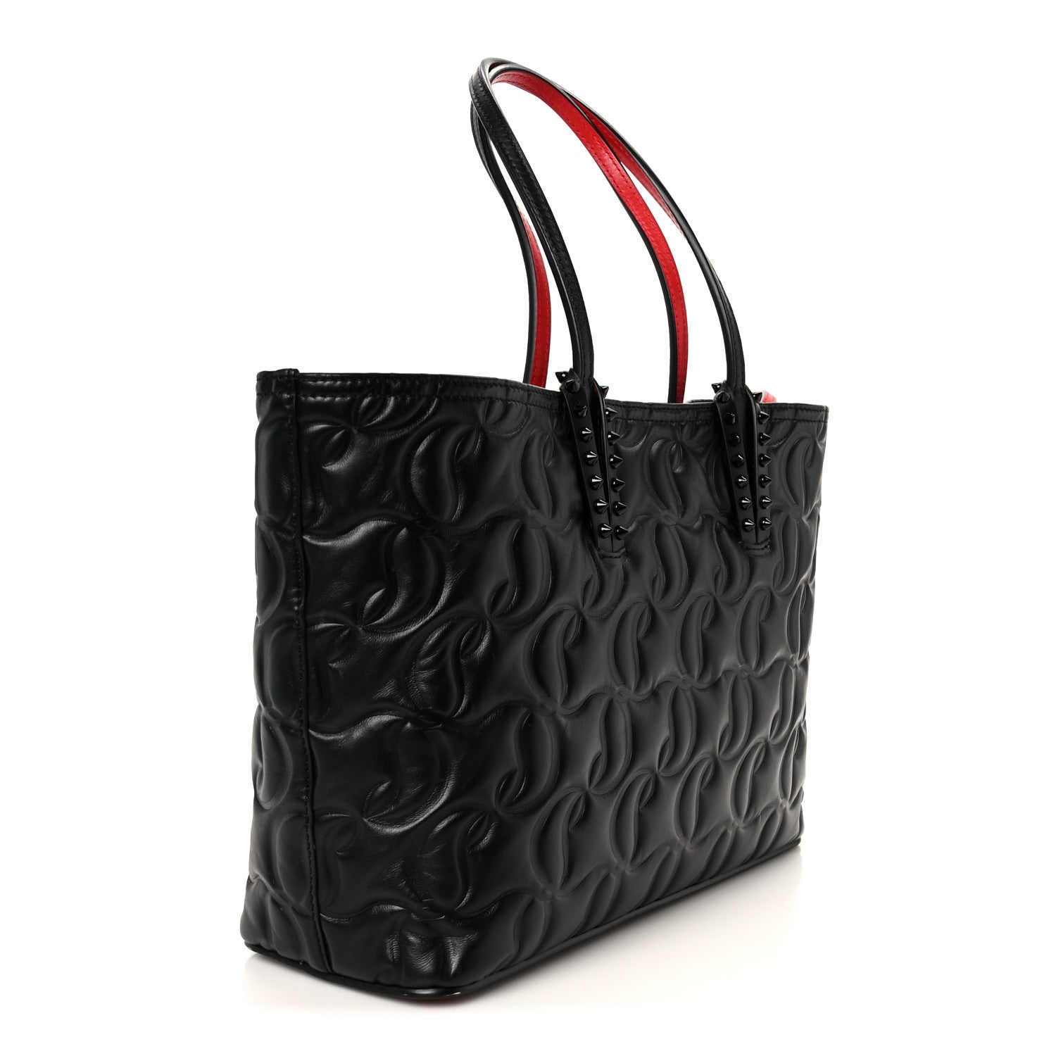 Christian Louboutin Nappa Embossed Small East West Cabata Tote Black 4 of 12