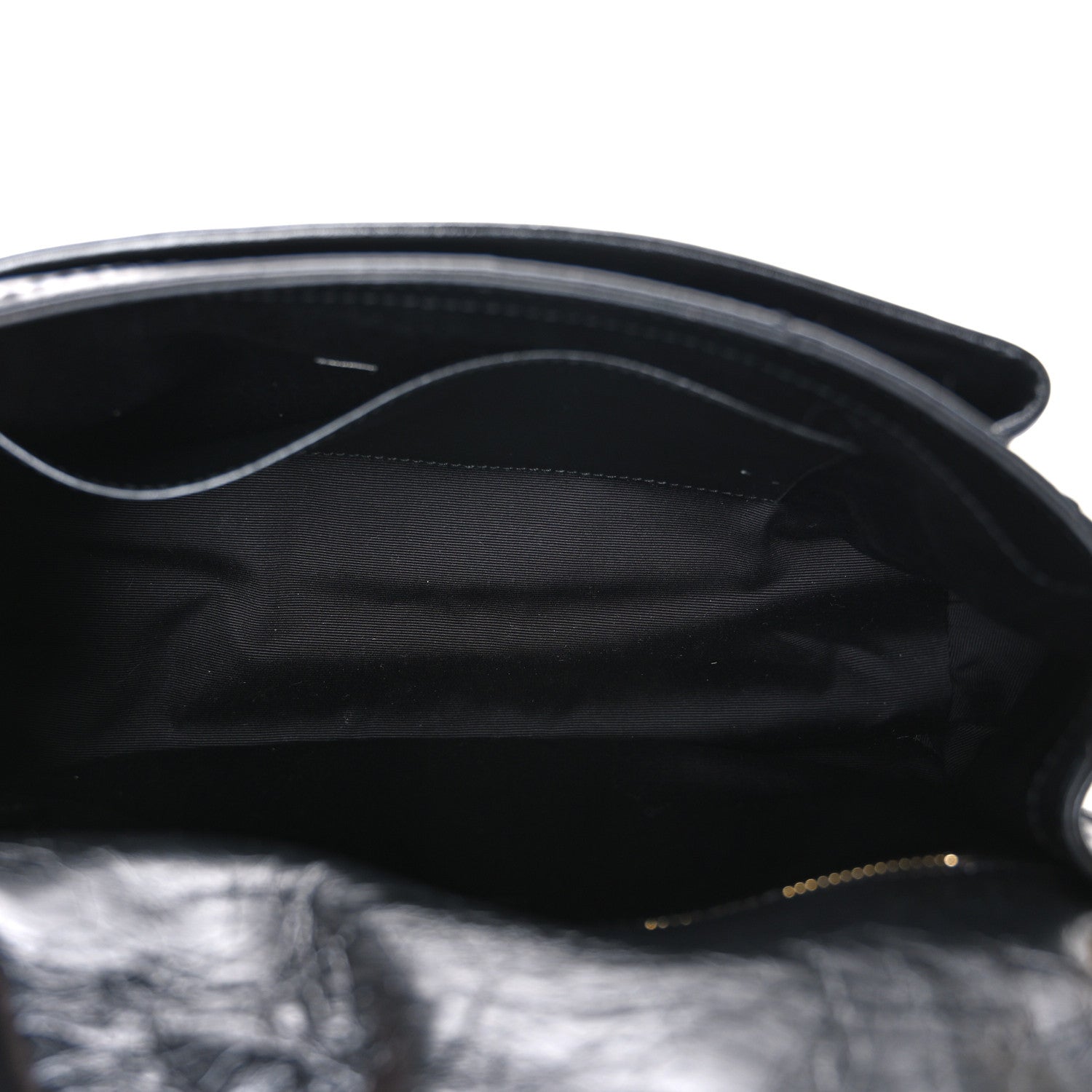 Saint Laurent Crinkled Calfskin Matelasse Monogram Medium Niki Chain Satchel Black 5 of 10