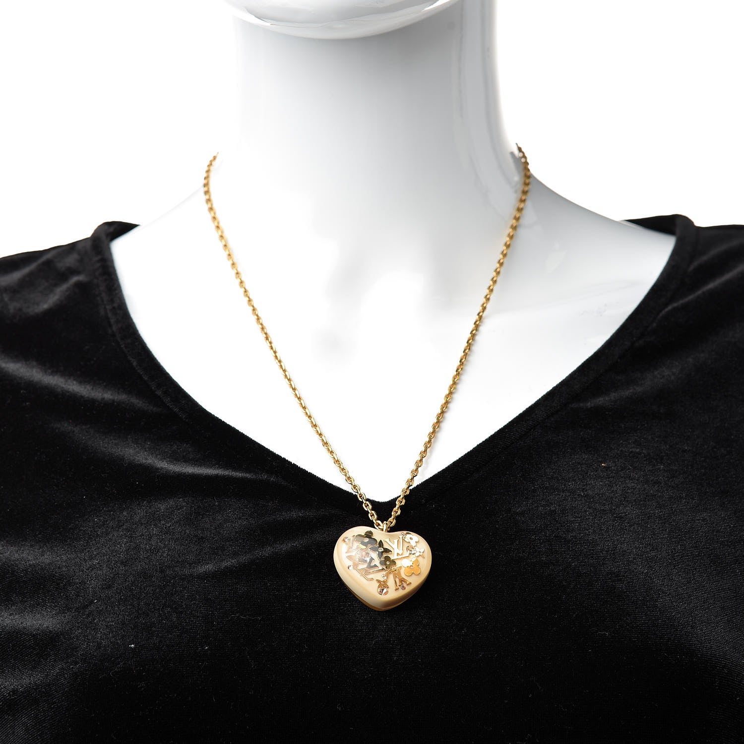 Louis Vuitton Inclusion Heart Necklace White 2 of 6