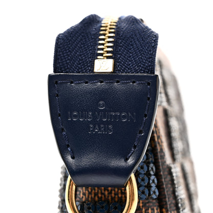 Louis Vuitton Damier Paillettes Mini Pochette Accessories Blue 6 of 8