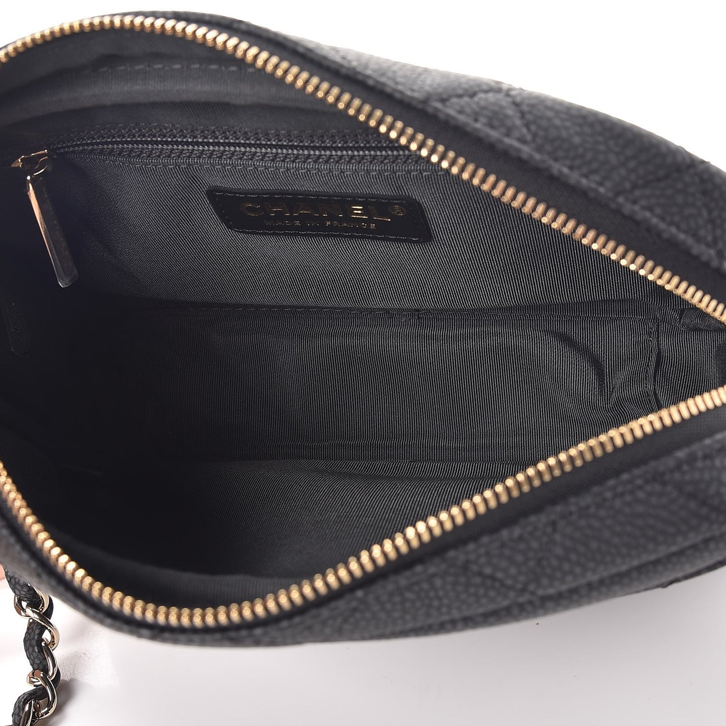 Caviar Quilted Coco Tassel Camera Case Black