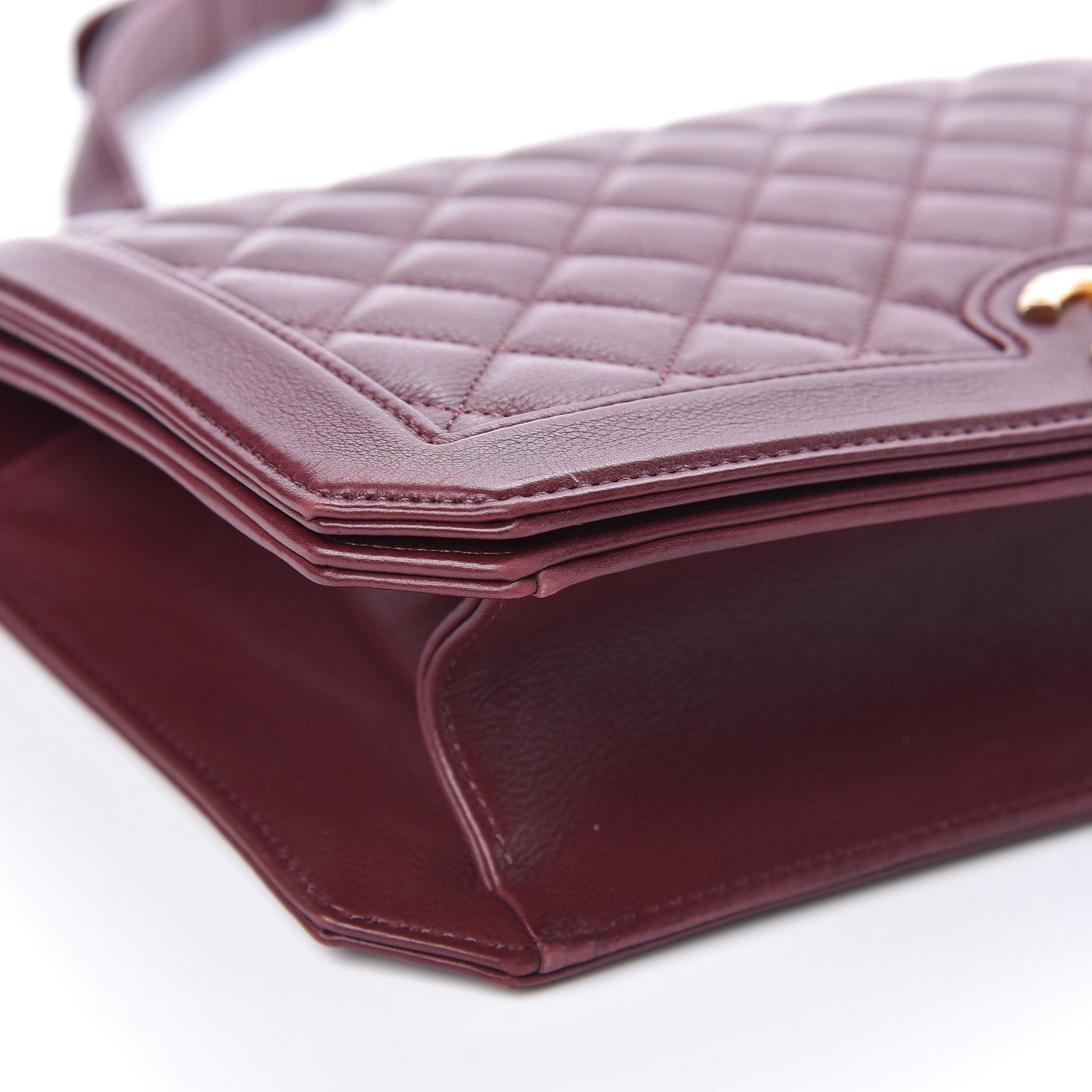 Chanel Calfskin Quilted Large Flap Bag Burgundy 9 of 11