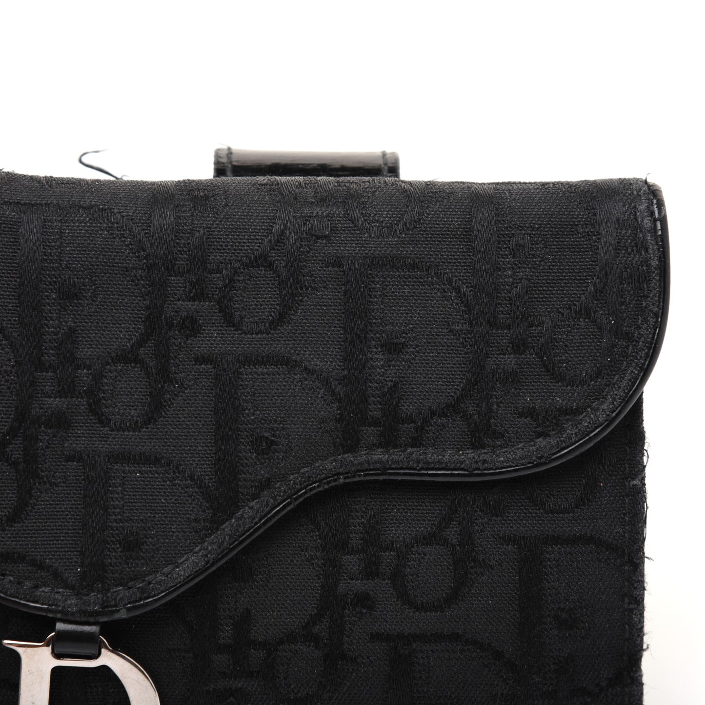 Monogram Compact Saddle Wallet Black