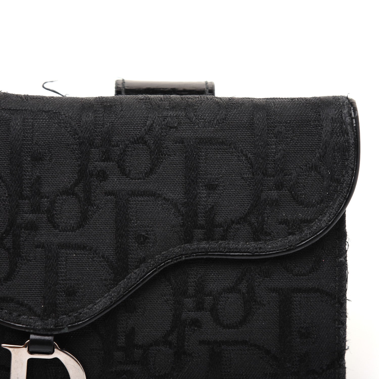 Christian Dior Monogram Compact Saddle Wallet Black 24 of 24
