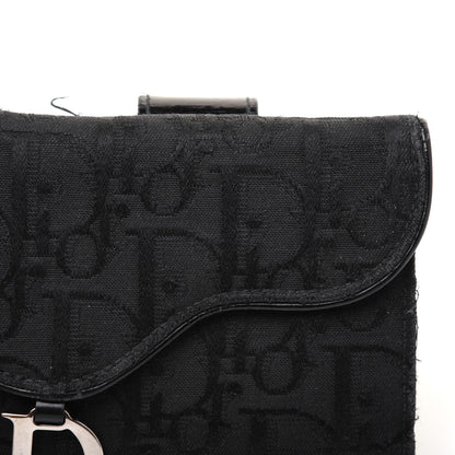 Christian Dior Monogram Compact Saddle Wallet Black 24 of 24