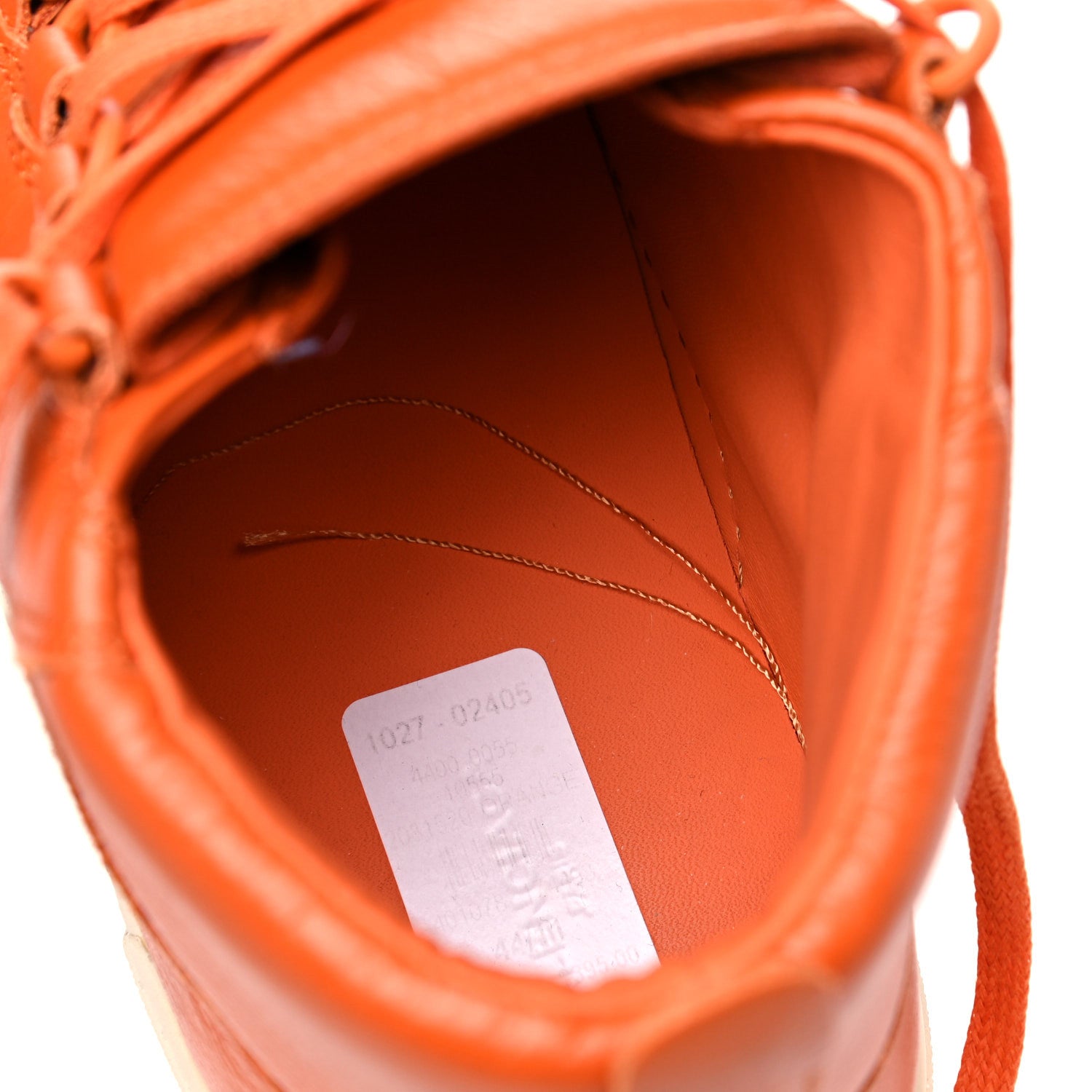 Balenciaga Textured Calfskin Mens High Top Sneakers 44 Orange 9 of 16