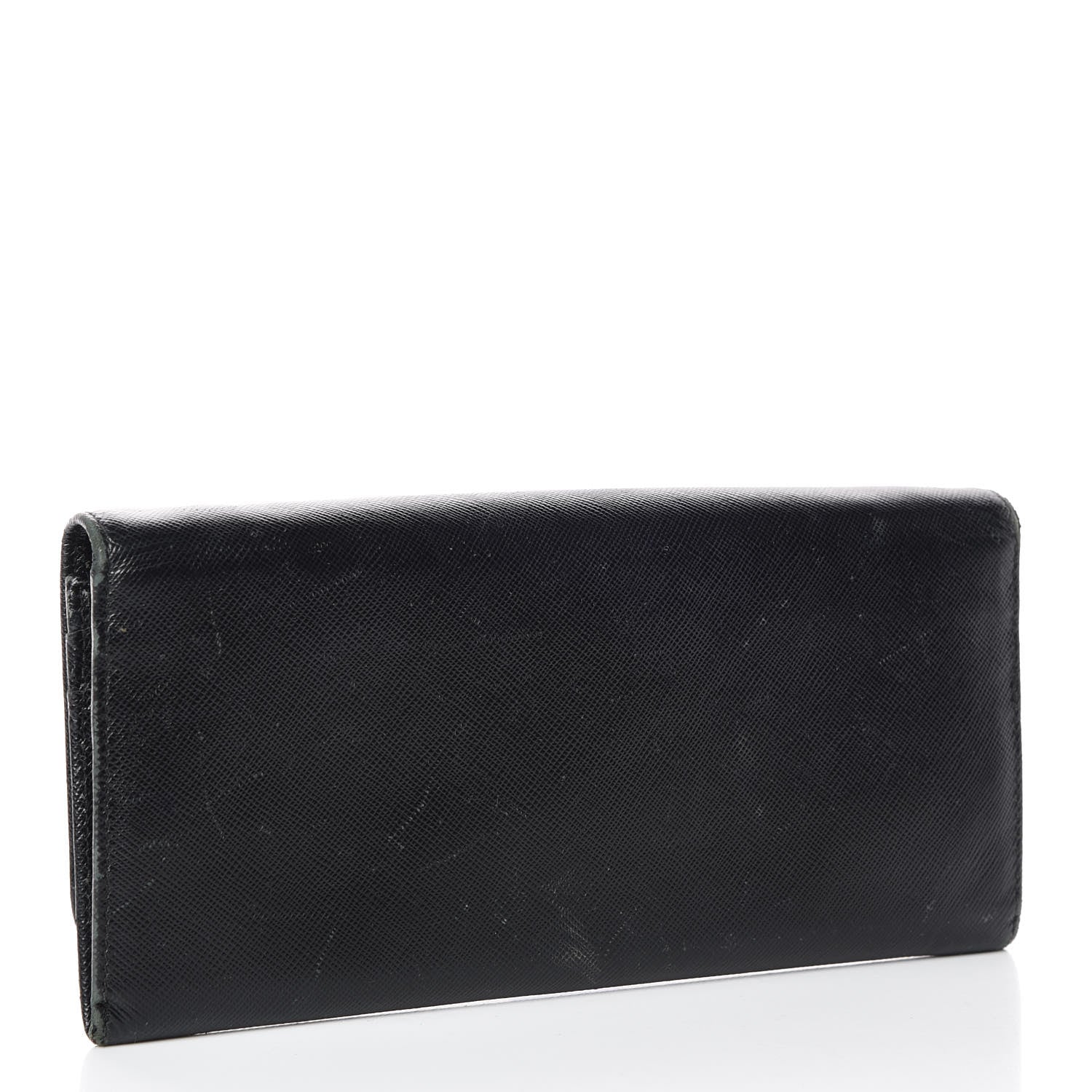 Prada Saffiano Metal Oro Chain Wallet Black 3 of 17