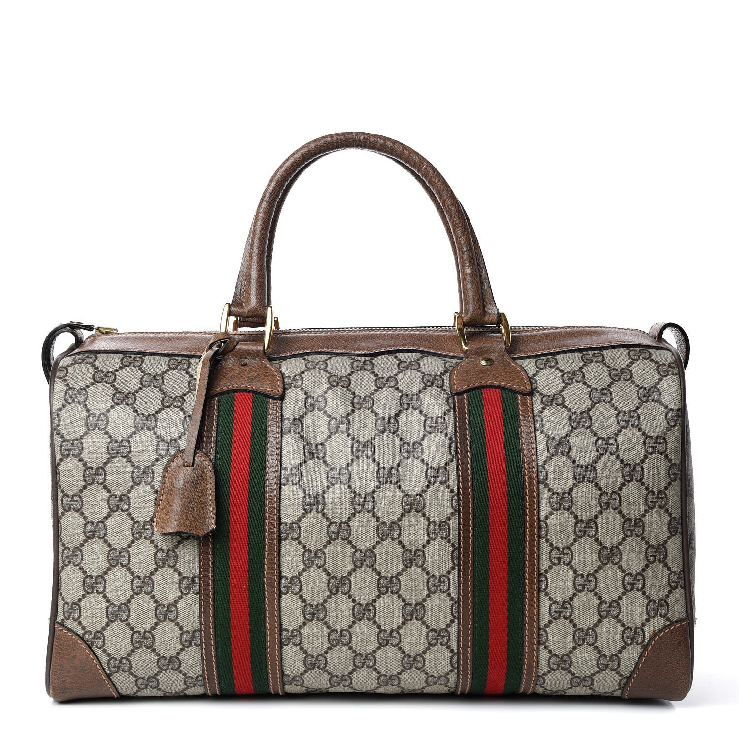 Gucci GG Plus Monogram Web Boston Brown 1 of 22
