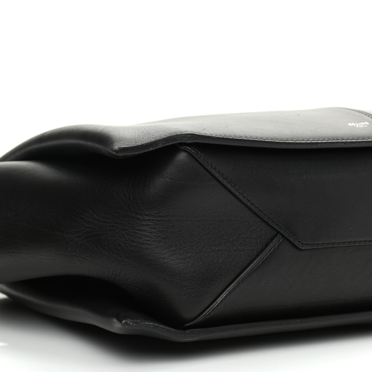 Celine Smooth Calfskin Small Tri-Fold Shoulder Bag Black 9 of 10