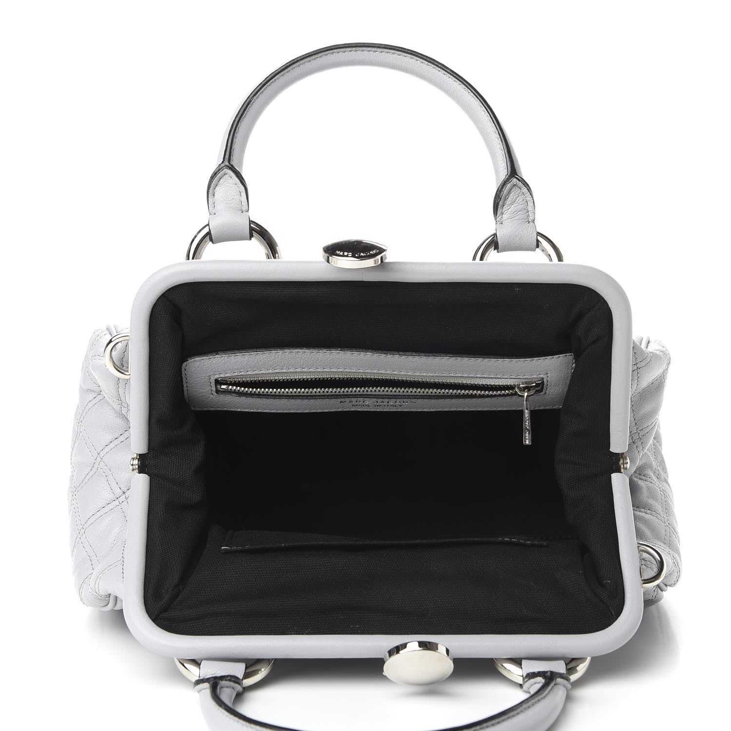 Marc Jacobs Calfskin Quilted Stam Light Gray 8 of 9