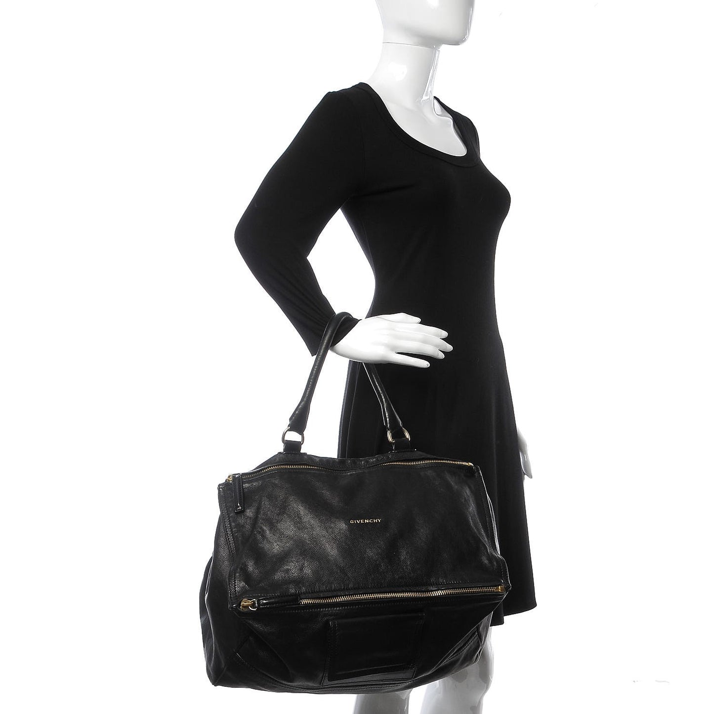 Sugar Goatskin Large Pandora Black