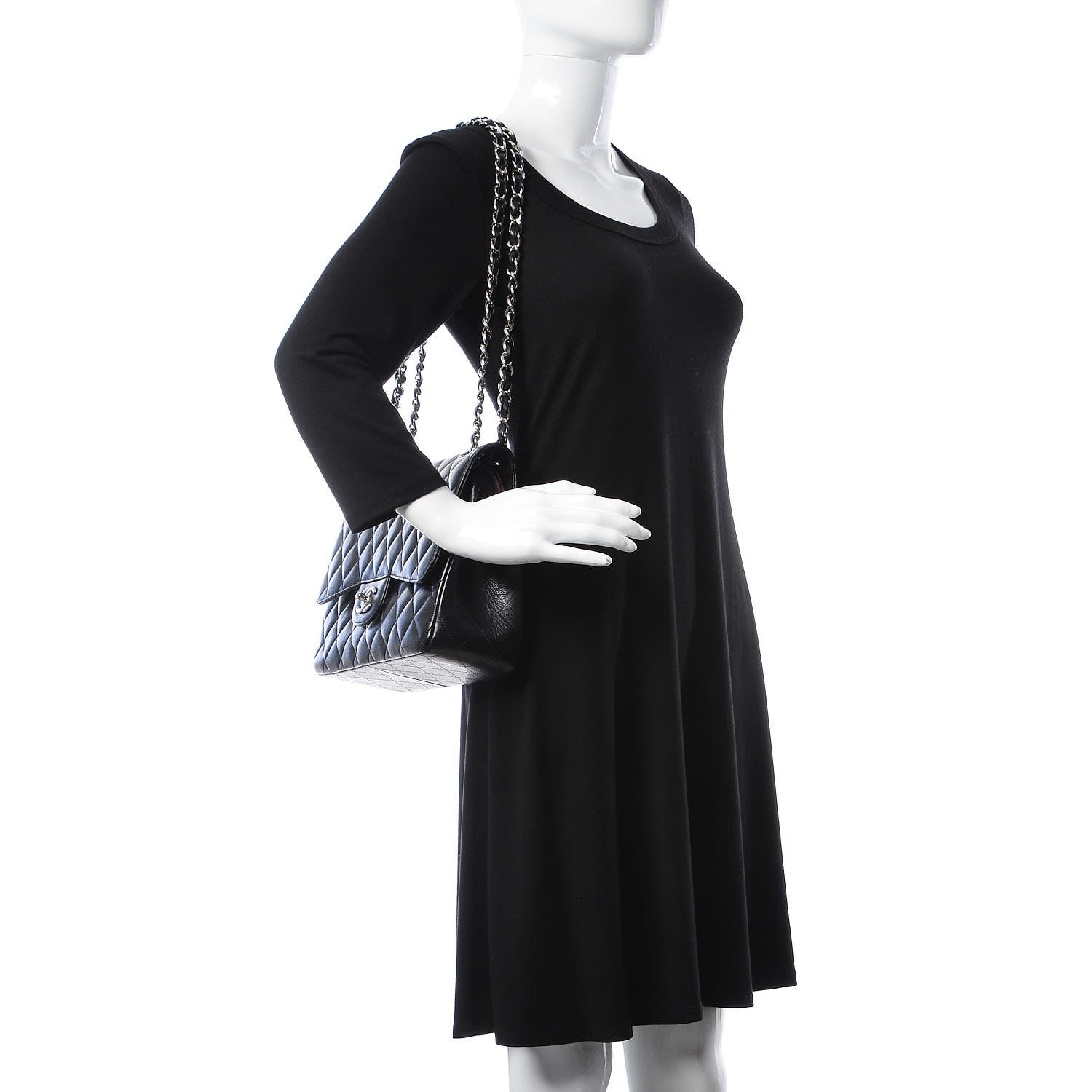 Chanel Caviar Quilted Jumbo Double Flap Black 3 of 11