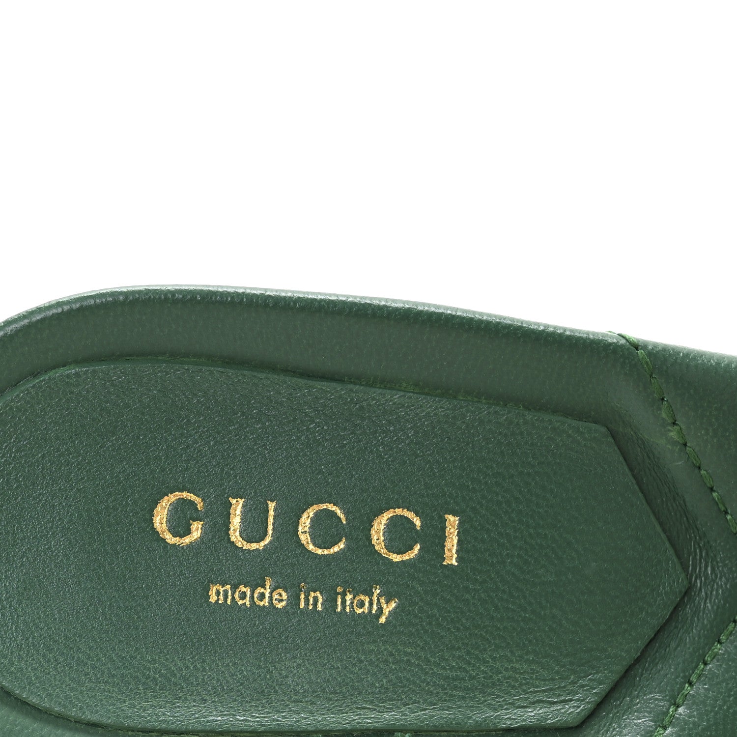 Gucci Nappa Matelasse GG Marmont 75mm Slide Sandals 35.5 Emerald 8 of 9