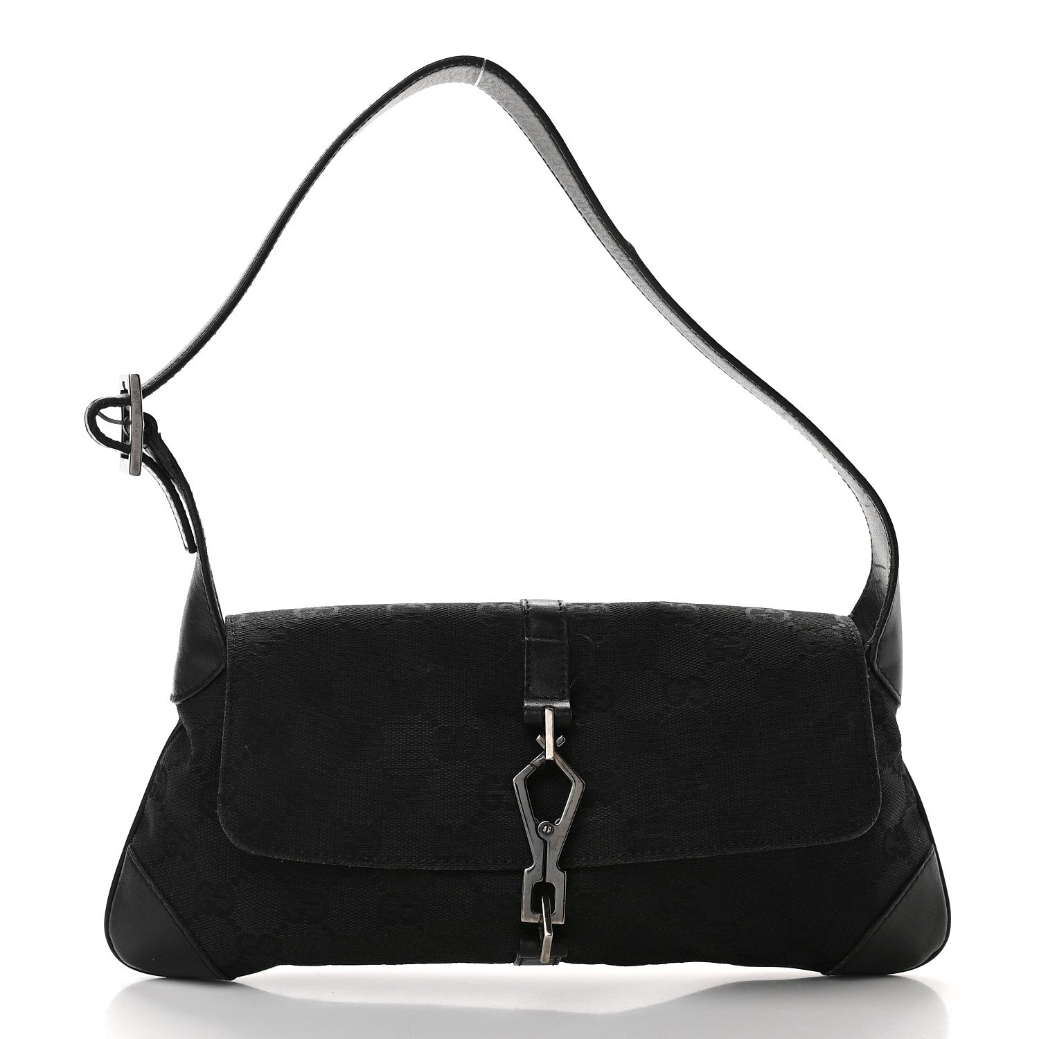 Gucci Monogram GG Small Jackie O Hobo Black 1 of 12