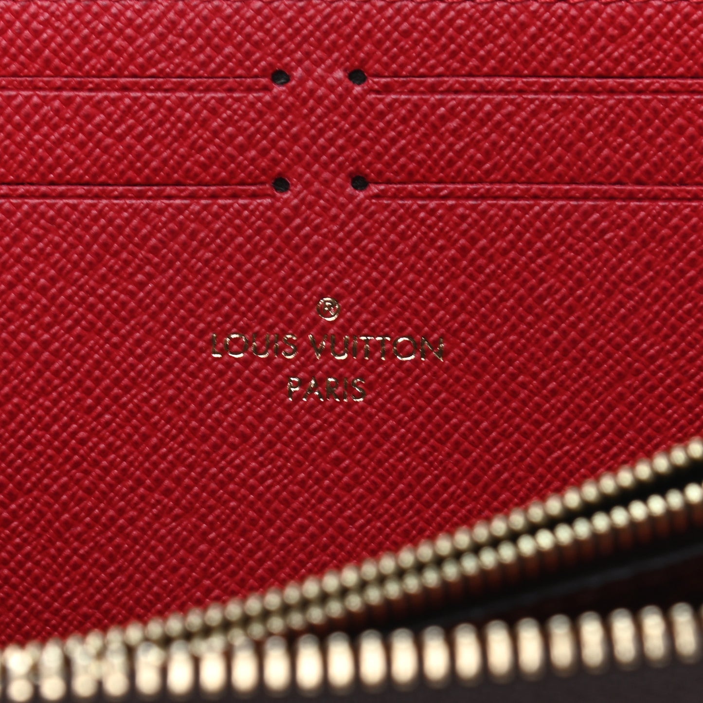 Damier Ebene Clemence Wallet Cherry
