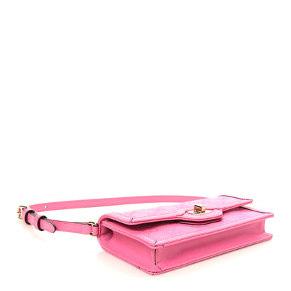 Gucci GG Monogram Scratch Lux Calfskin Mini Luce Shoulder Bag Rose Dark Blossom 4 of 9