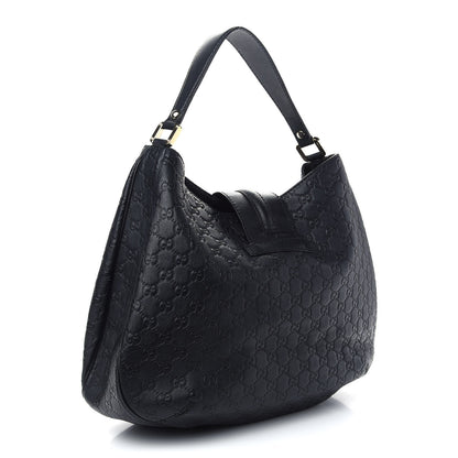 Gucci Guccissima Large New Ladies Web Hobo Black 3 of 12