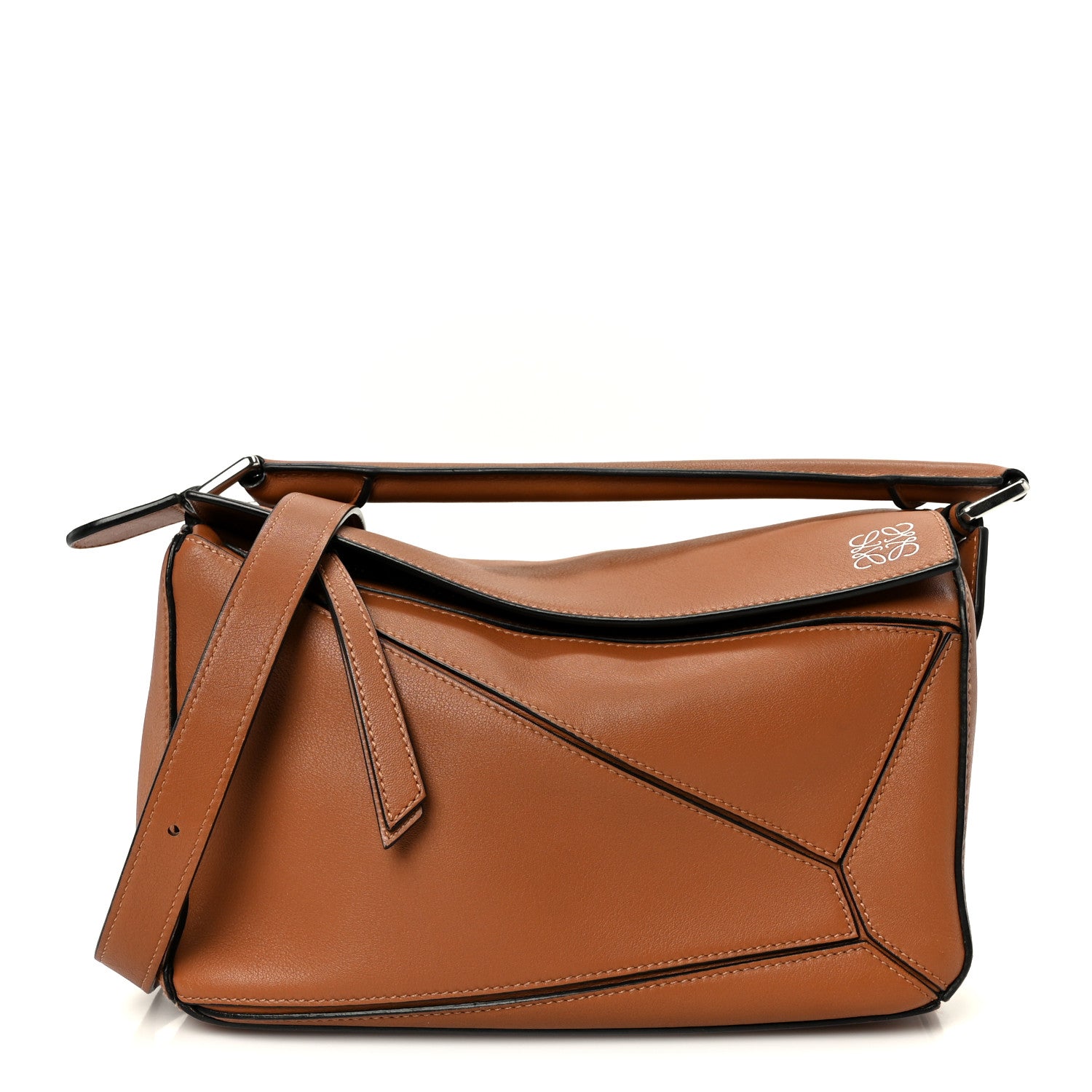 Loewe Calfskin Small Puzzle Bag Tan 1 of 11