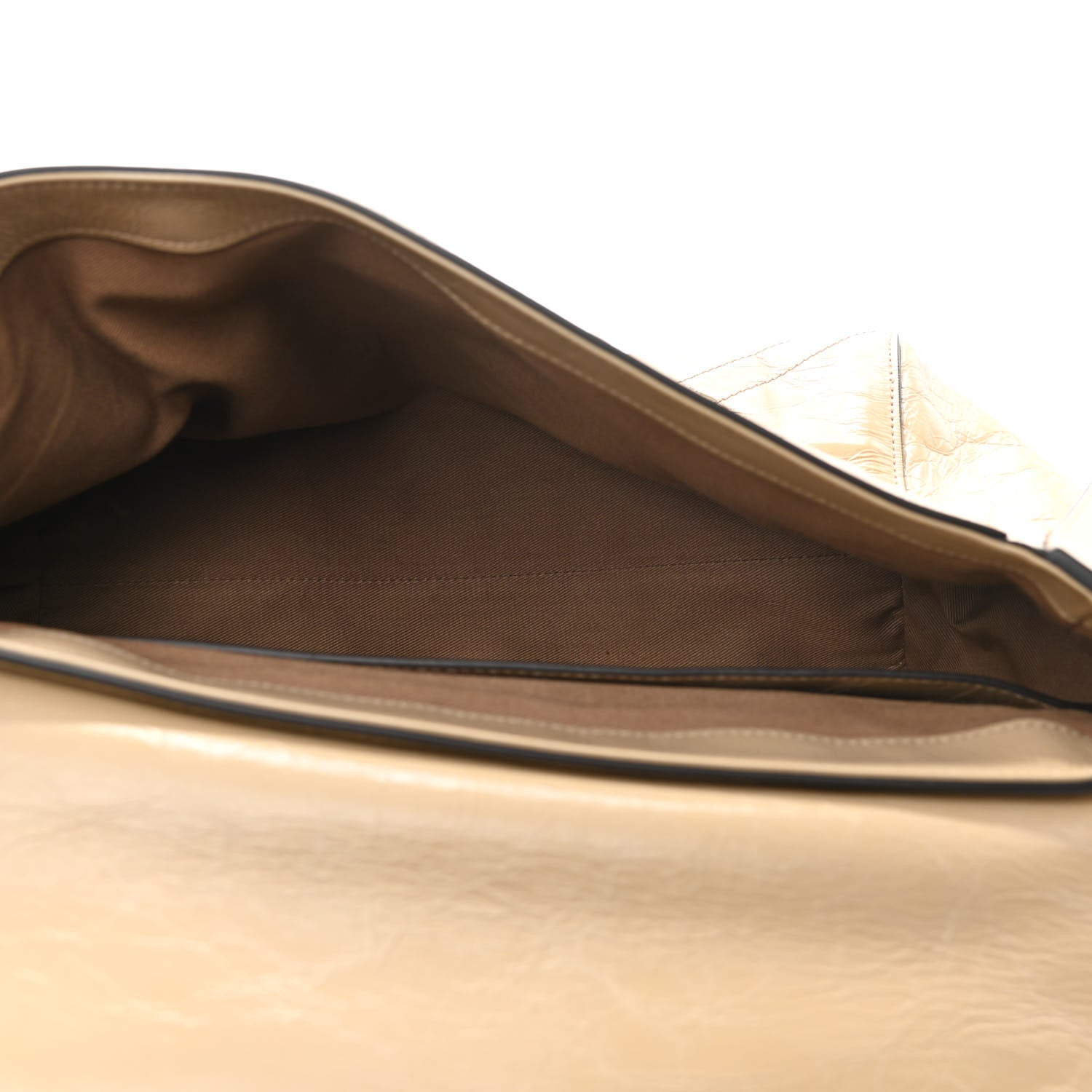 Givenchy Creased Patent Calfskin Medium ID Flap Beige 5 of 9