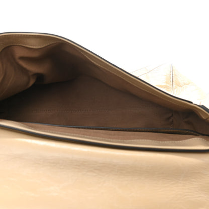 Givenchy Creased Patent Calfskin Medium ID Flap Beige 5 of 9