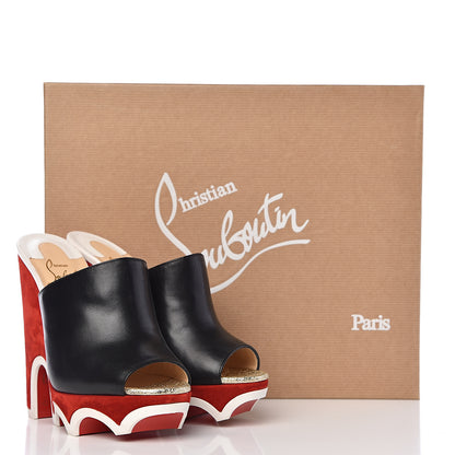 Christian Louboutin Nappa Suede Mulacramp 140 Sandals 36 Black Red 13 of 13