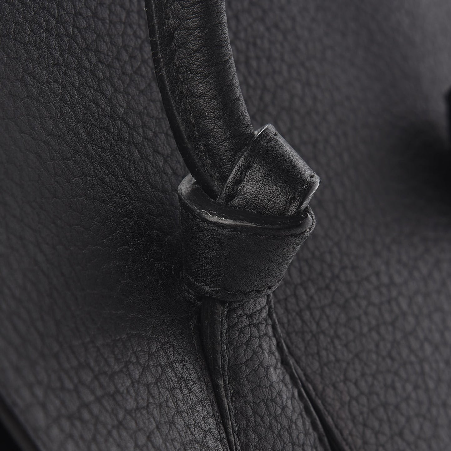 Crisped Calfskin Mini Tie Knot Tote Black