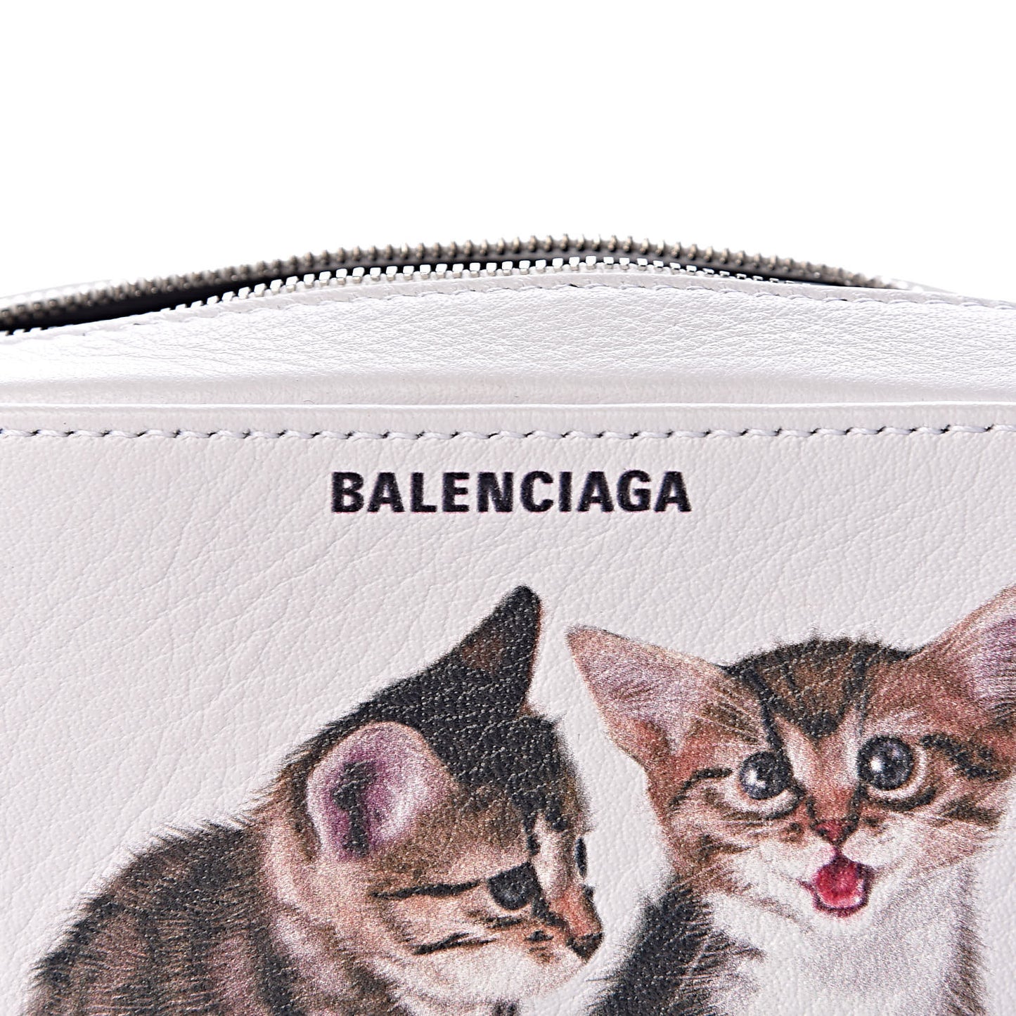 Calfskin Kittens Logo XS Everyday Camera Bag White