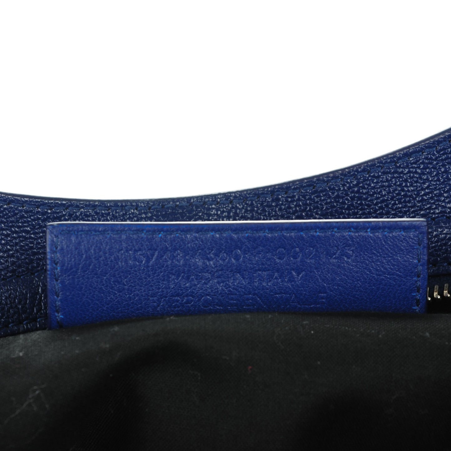 Chevre Metallic Silver Hardware Edge City Bleu Roi