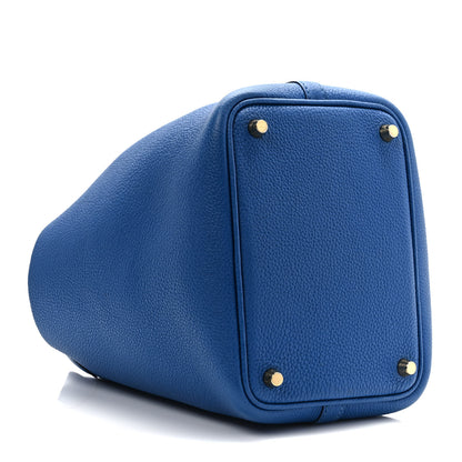Hermes Taurillon Clemence Picotin Lock 18 PM Bleu Royal 3 of 7