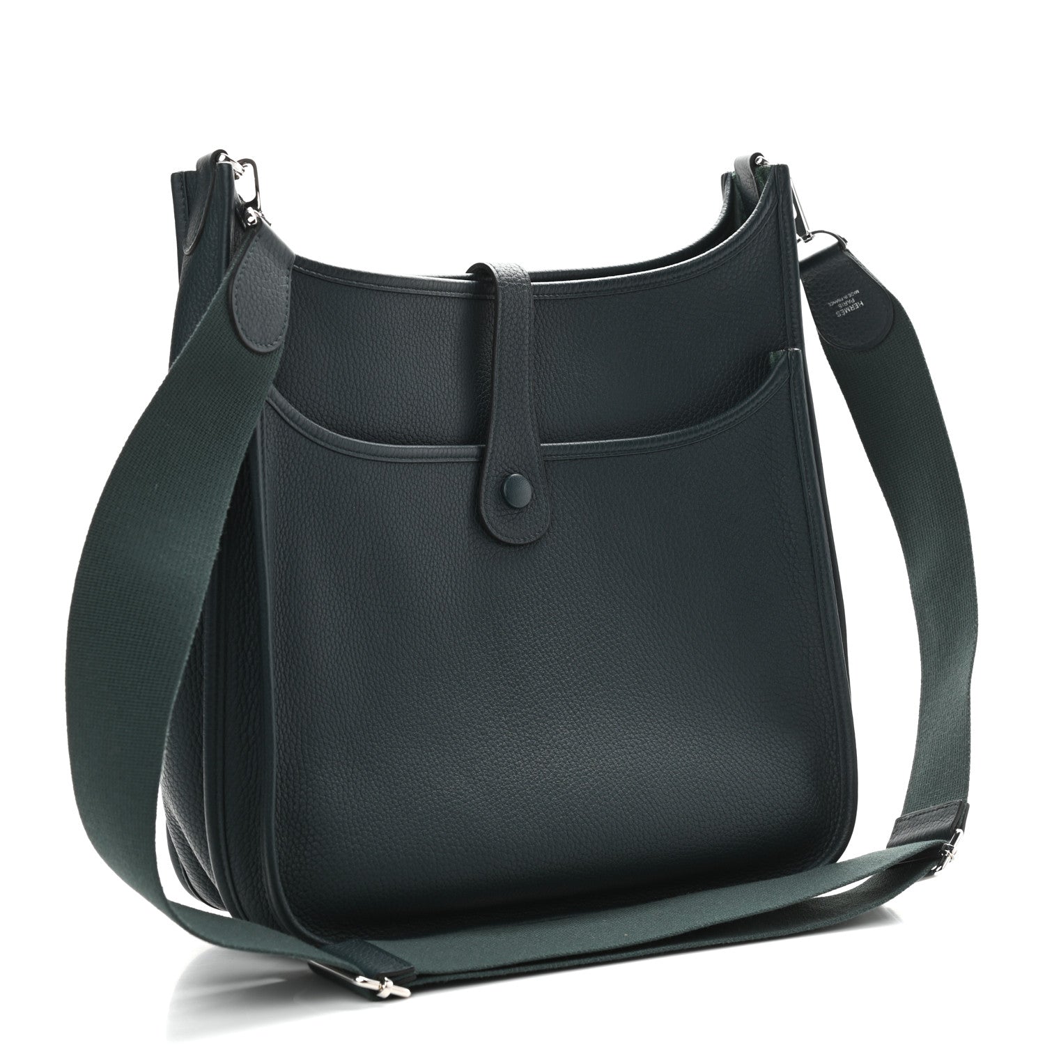 Hermes Taurillon Clemence Evelyne III GM Vert Cypress 3 of 11
