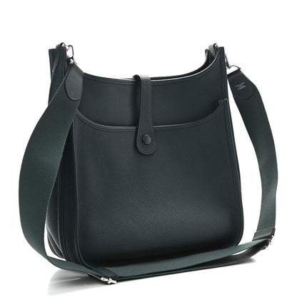Hermes Taurillon Clemence Evelyne III GM Vert Cypress 3 of 11