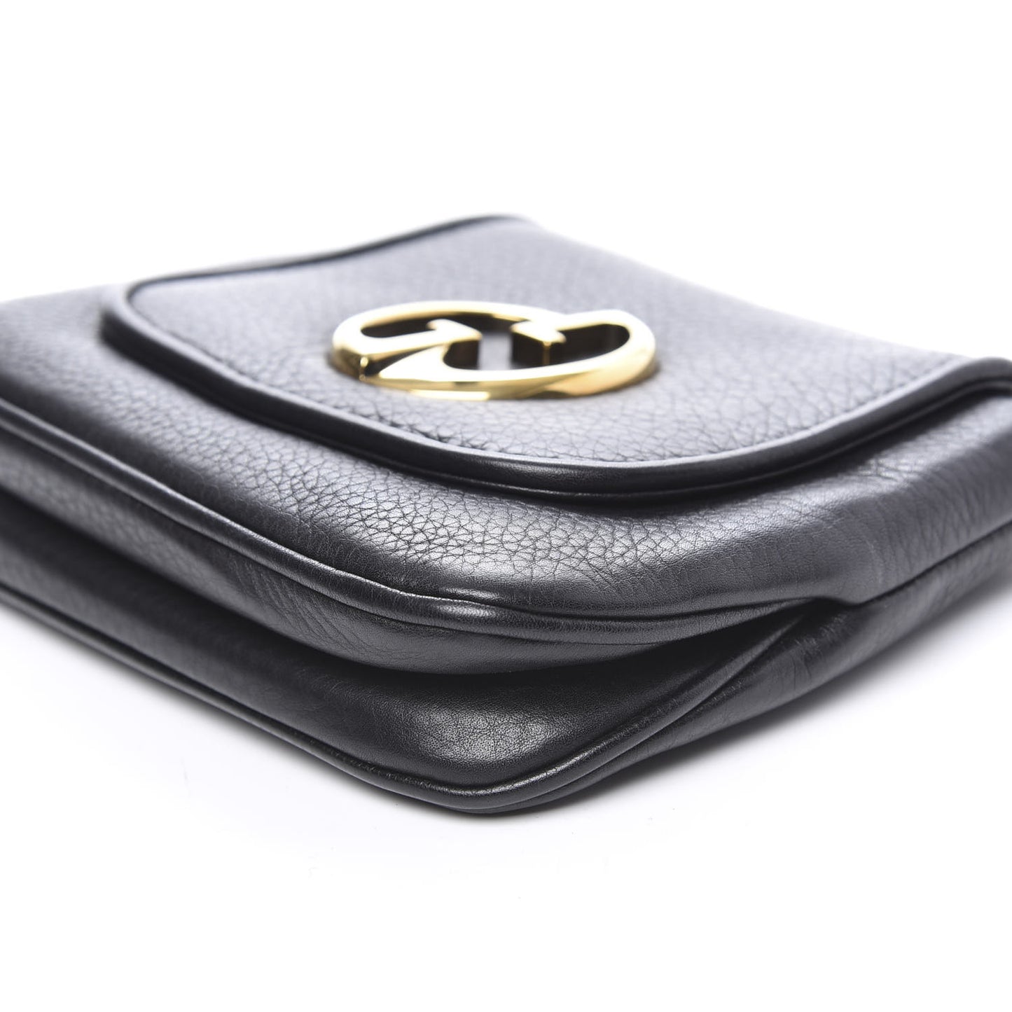 Pebbled Calfskin Small 1973 Chain Shoulder Bag Black