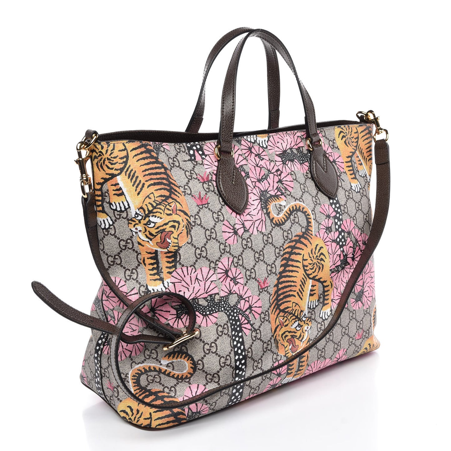 Soft GG Supreme Monogram Bengal Medium Crossbody Tote Beige Pink