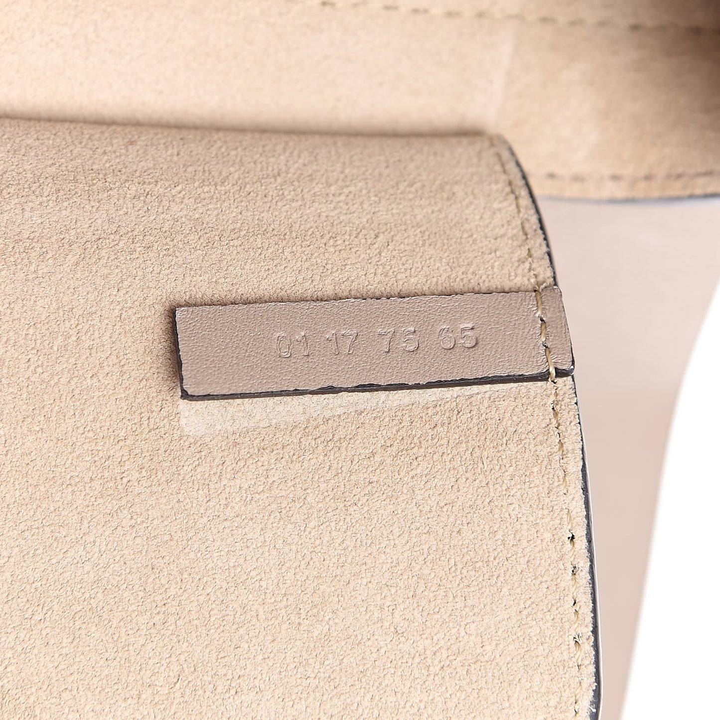 Suede Calfskin Mini Faye Shoulder Bag Motty Grey
