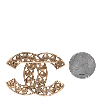 Chanel Pearl CC Brooch Gold Black 2 of 5