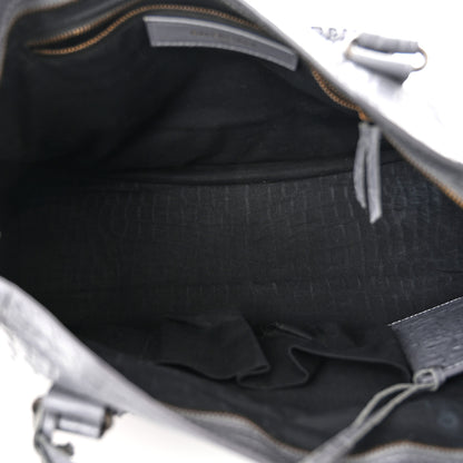 Balenciaga Calfskin Crocodile Embossed Classic Hardware City Gris Beton 5 of 14