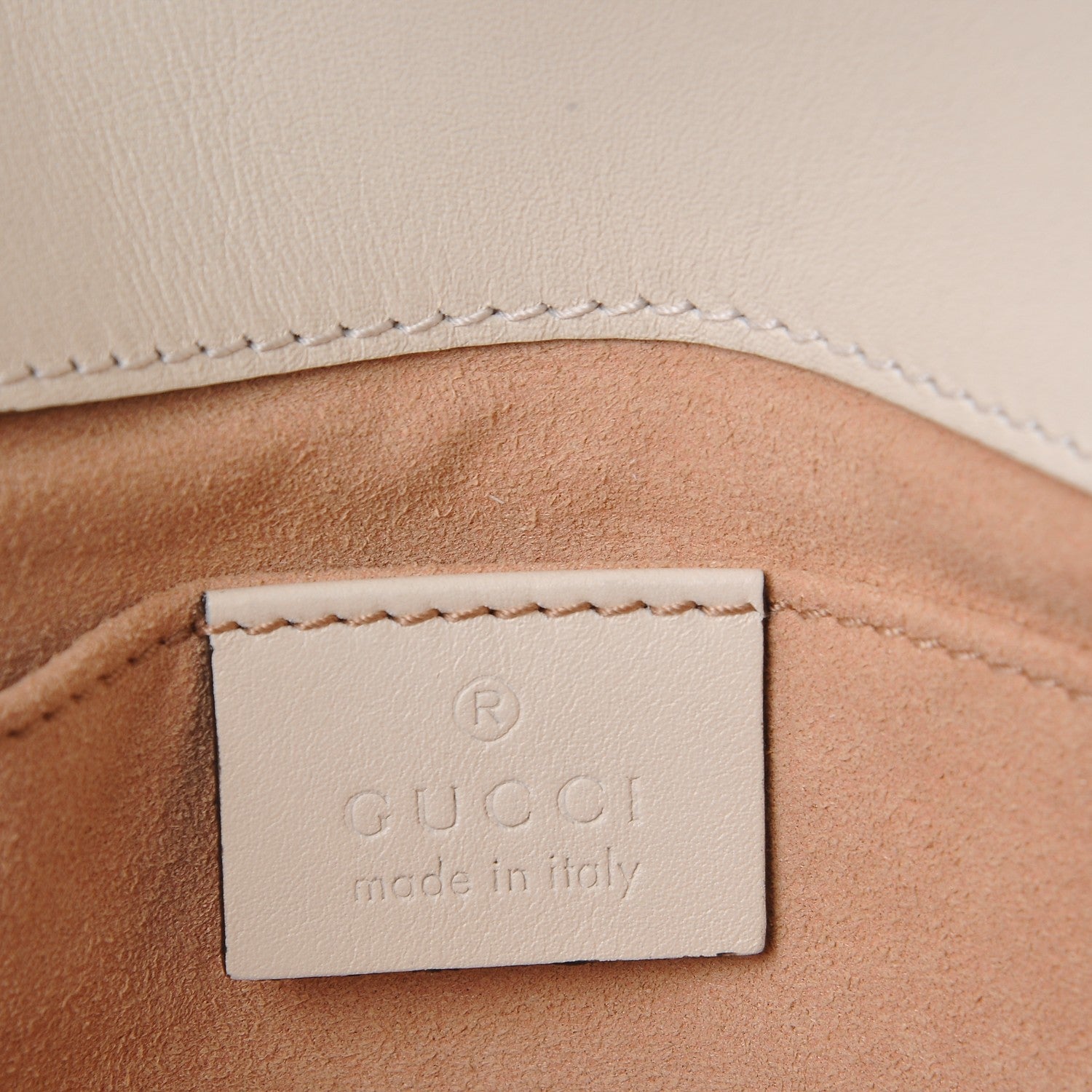 Gucci Calfskin Matelasse Pearly GG Marmont Chain Belt Bag Mystic White 6 of 7