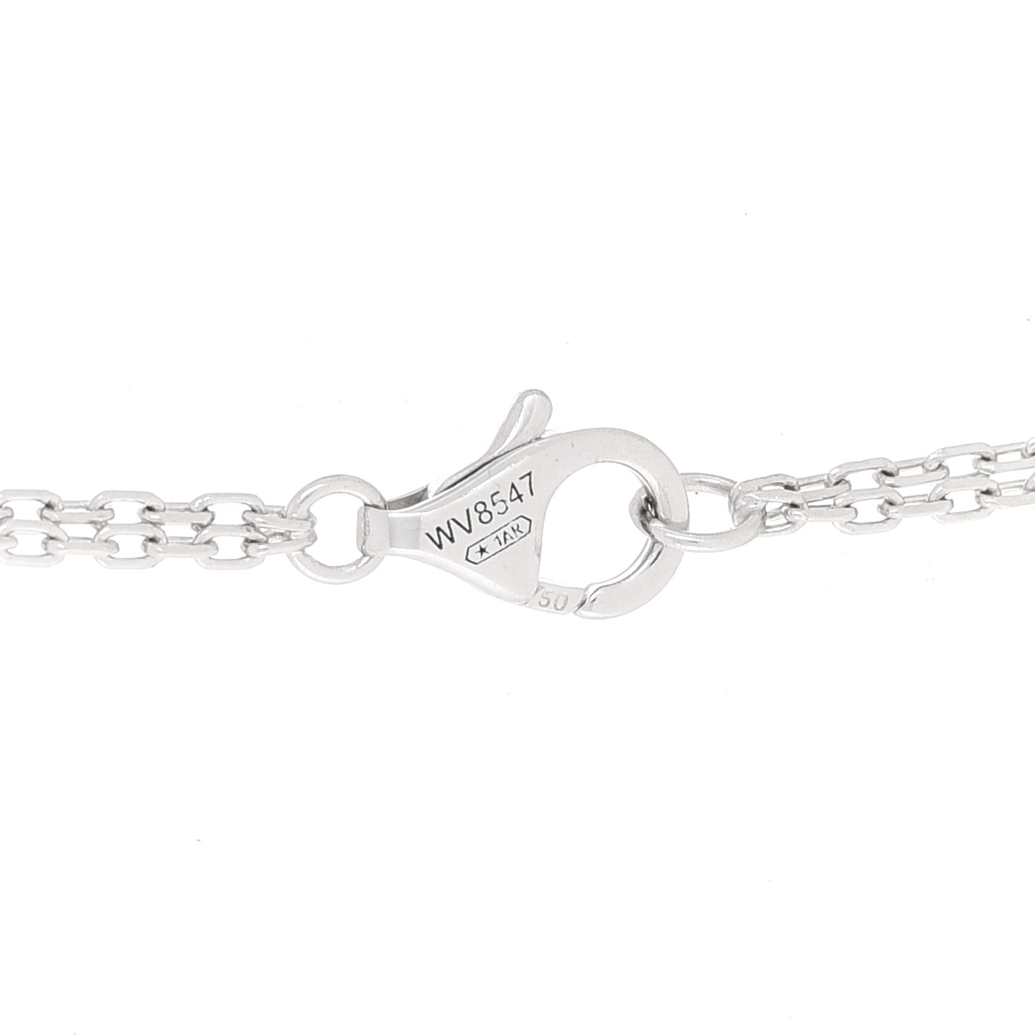 Cartier 18K White Gold Ceramic Diamond Three Ring LOVE Necklace 4 of 6