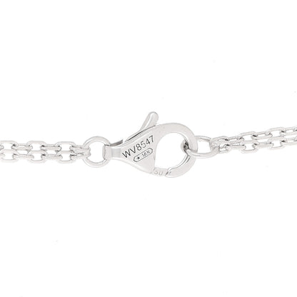 Cartier 18K White Gold Ceramic Diamond Three Ring LOVE Necklace 4 of 6